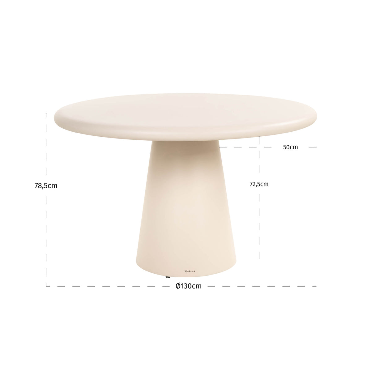 Table à manger extérieure Urban Bloom sandstone 130Ø