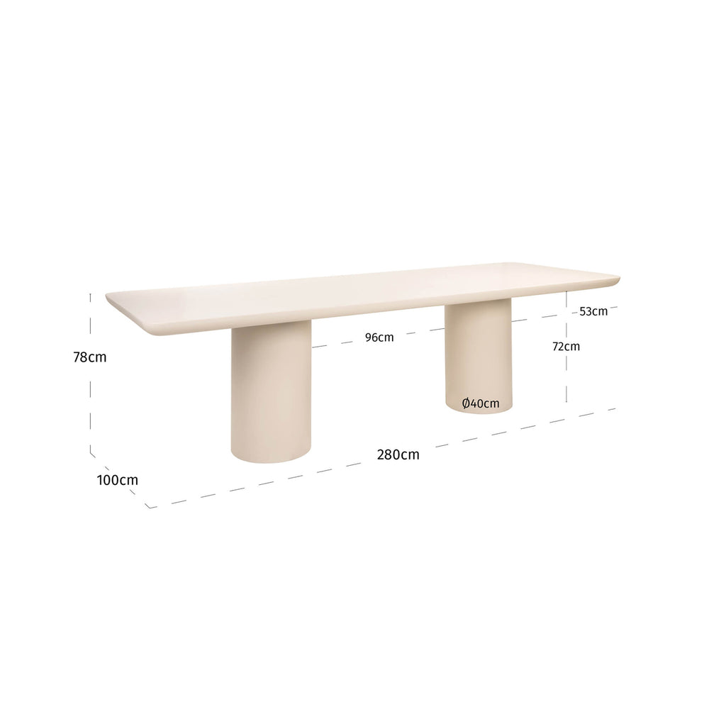 Table à manger extérieure Urban Bloom sandstone 280