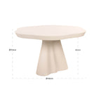 Table à manger extérieure Urban Bloom sandstone 140x140