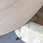 Chaise de salle à manger Cheyenne beige graffic swivel