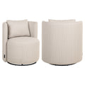 Chaise de salle à manger extérieure Marlin beige swivel