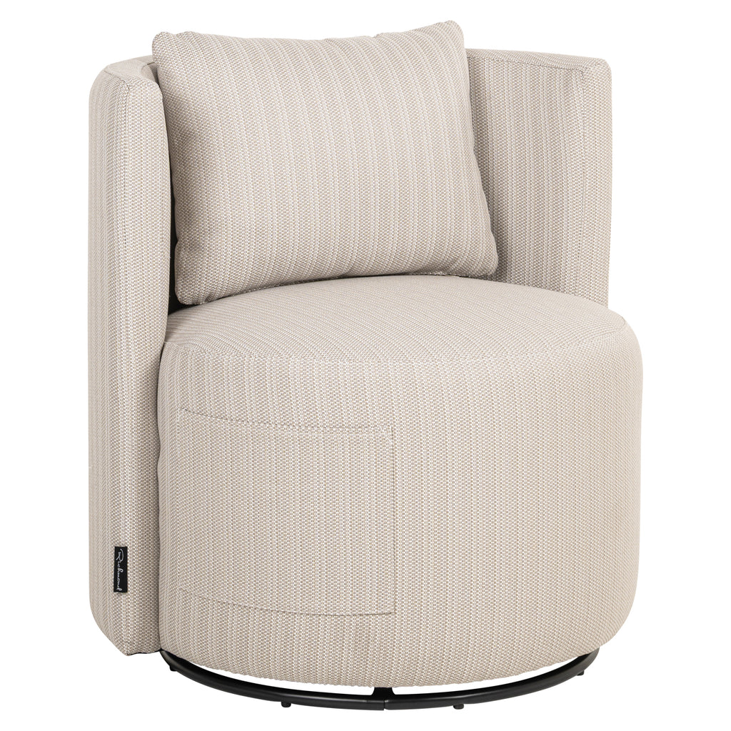 Chaise de salle à manger extérieure Marlin beige swivel