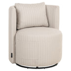 Chaise de salle à manger extérieure Marlin beige swivel