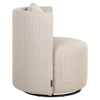 Chaise de salle à manger extérieure Marlin beige swivel