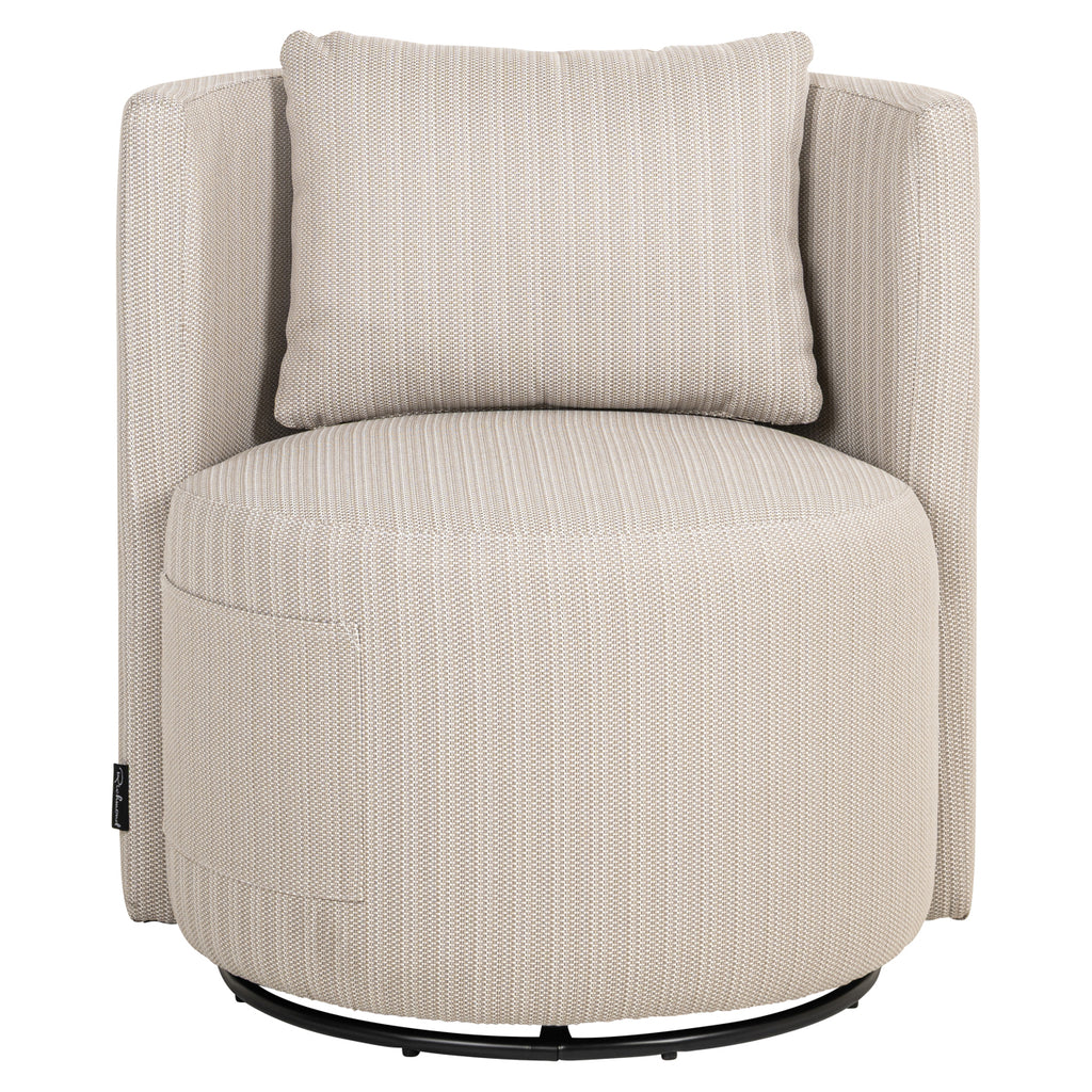 Chaise de salle à manger extérieure Marlin beige swivel