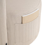 Chaise de salle à manger extérieure Marlin beige swivel