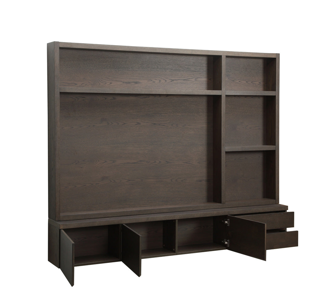 Meuble TV Lachance brown 3-doors 2-drawers