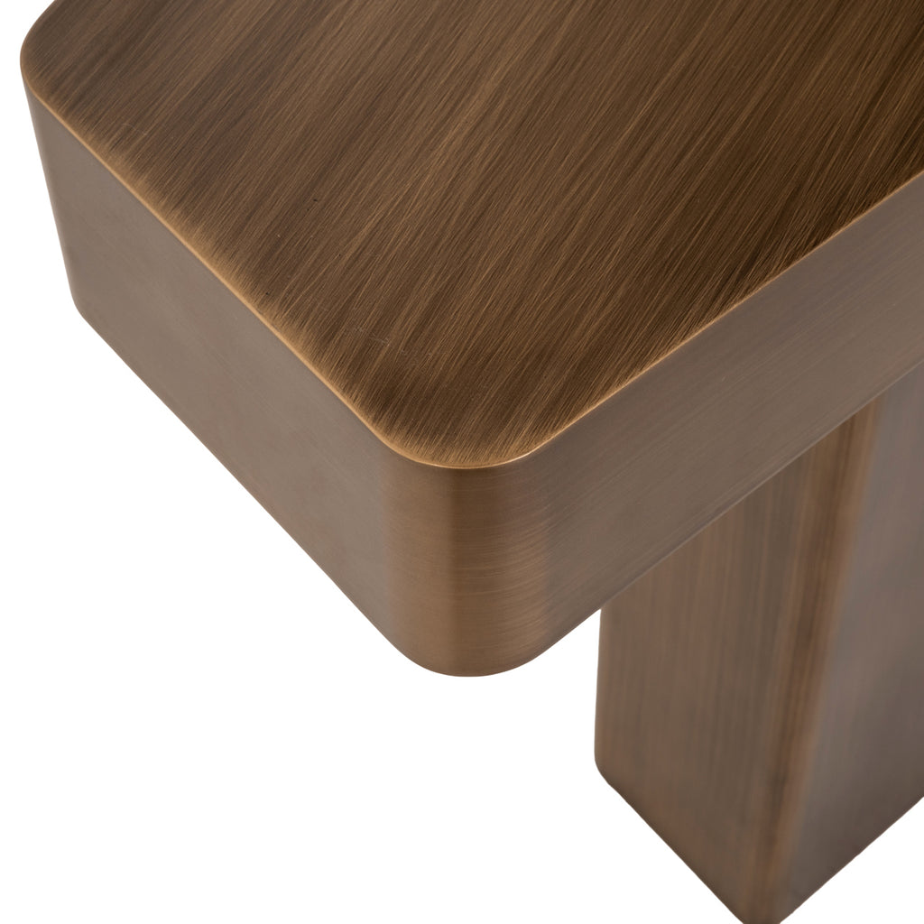 Console Hexa brushed gold