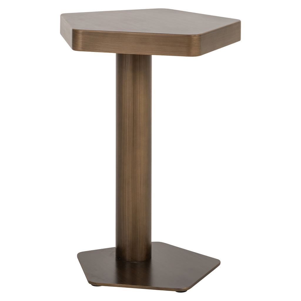 Table basse de canapé Hexa brushed gold