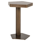 Table basse de canapé Hexa brushed gold