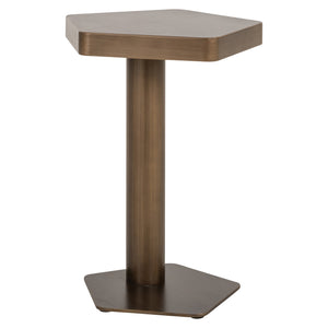 Table basse de canapé Hexa brushed gold