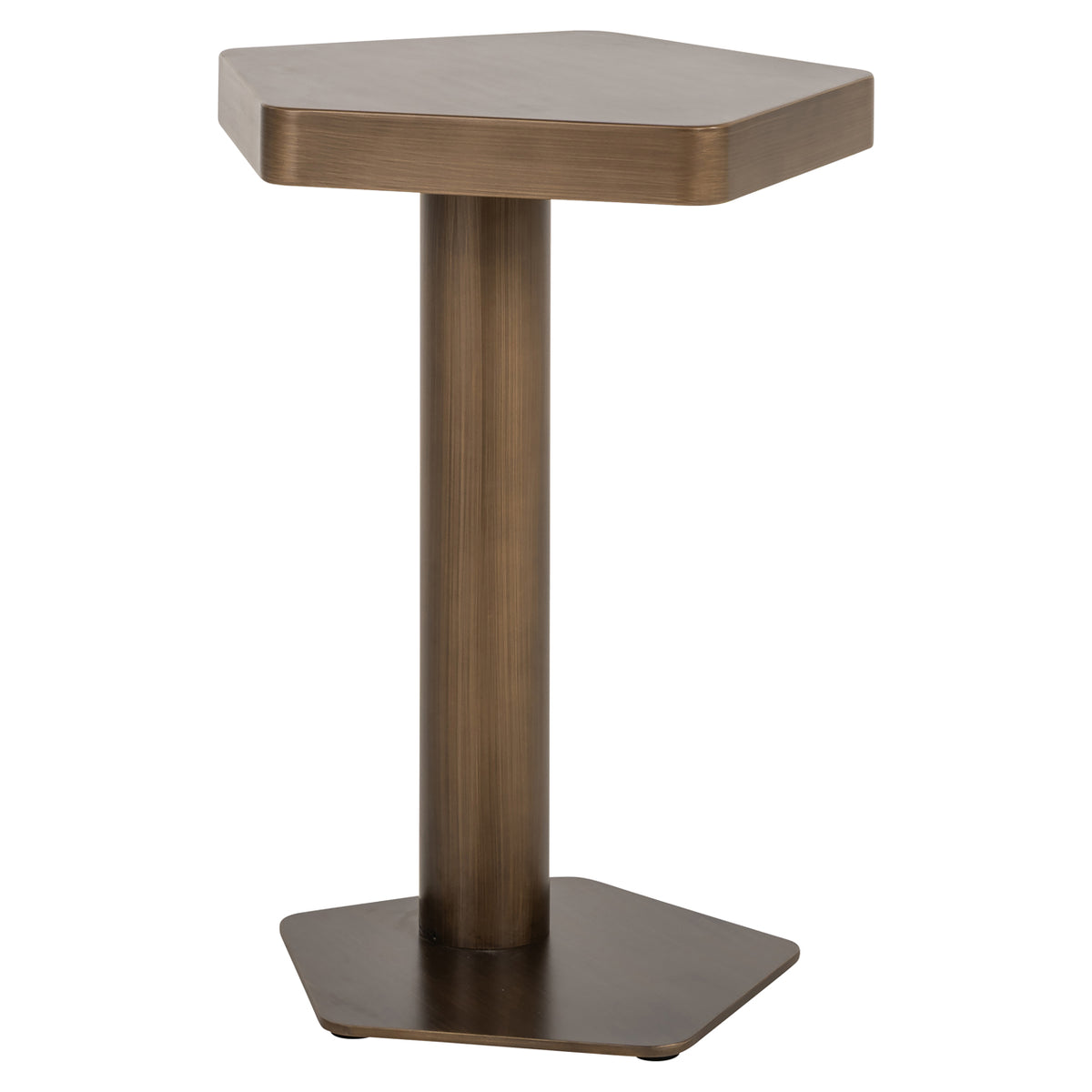 Table basse de canapé Hexa brushed gold
