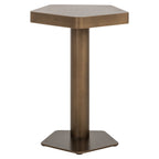 Table basse de canapé Hexa brushed gold