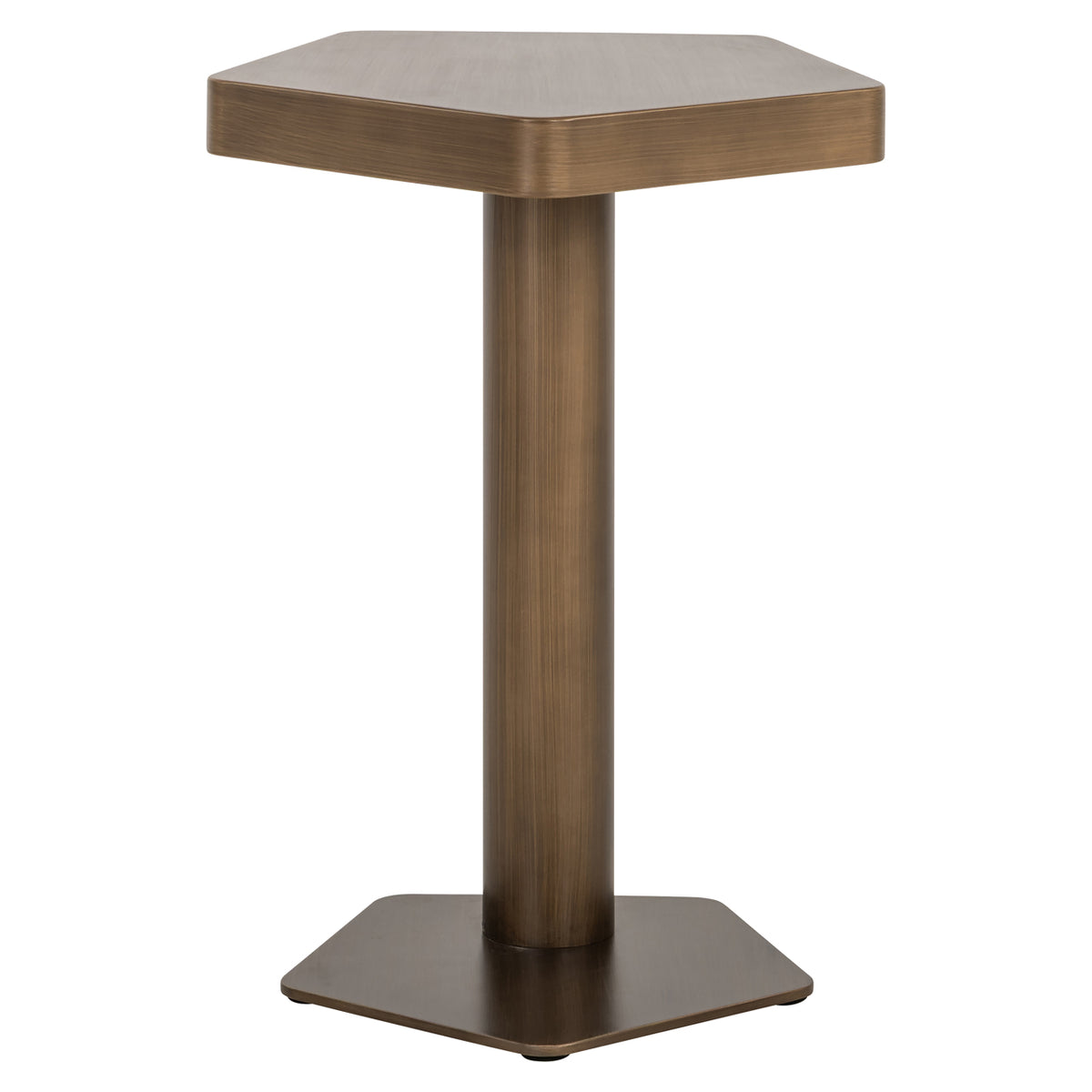 Table basse de canapé Hexa brushed gold