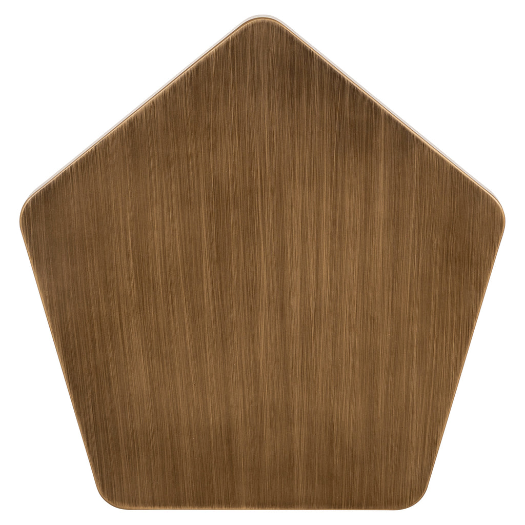 Table basse de canapé Hexa brushed gold