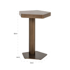 Table basse de canapé Hexa brushed gold