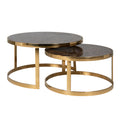 Table basse Conrad gold (Set of 2)