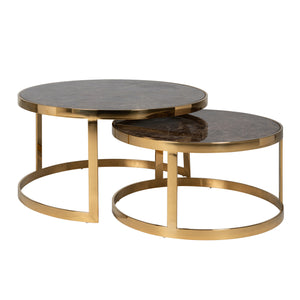 Table basse Conrad gold (Set of 2)