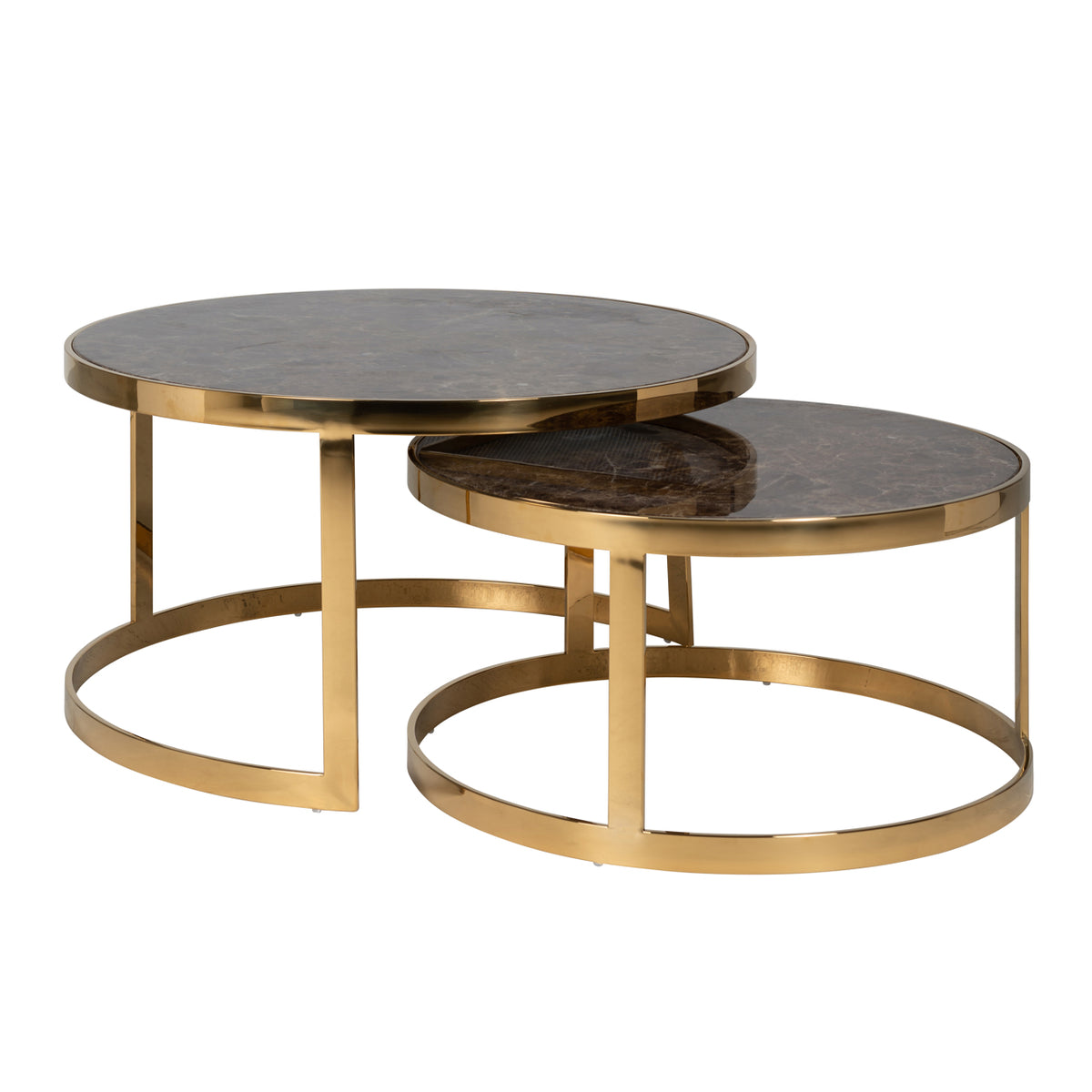 Table basse Conrad gold (Set of 2)