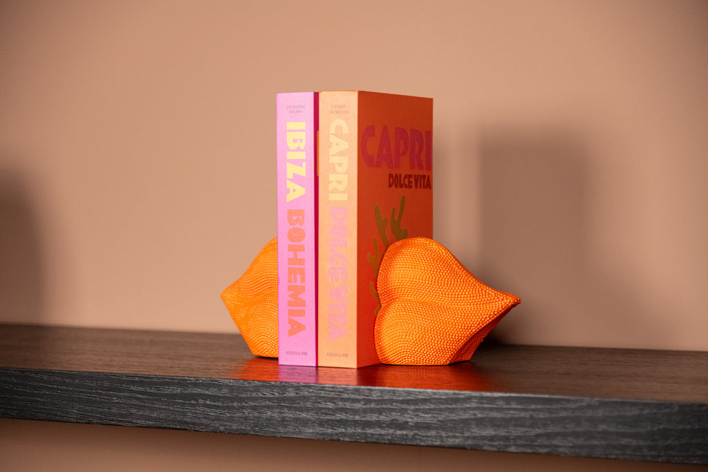 Support pour livres Lips orange