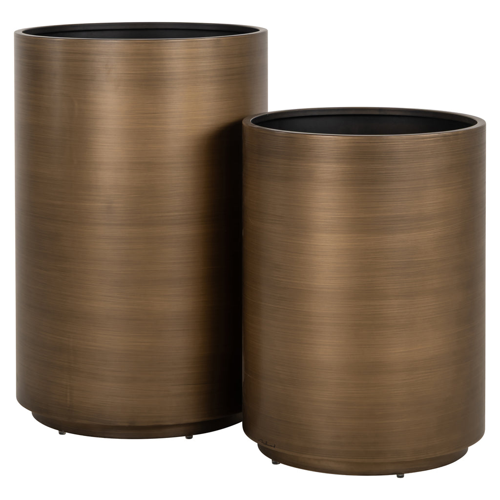 Pot de fleurs Dira brushed gold 45Ø