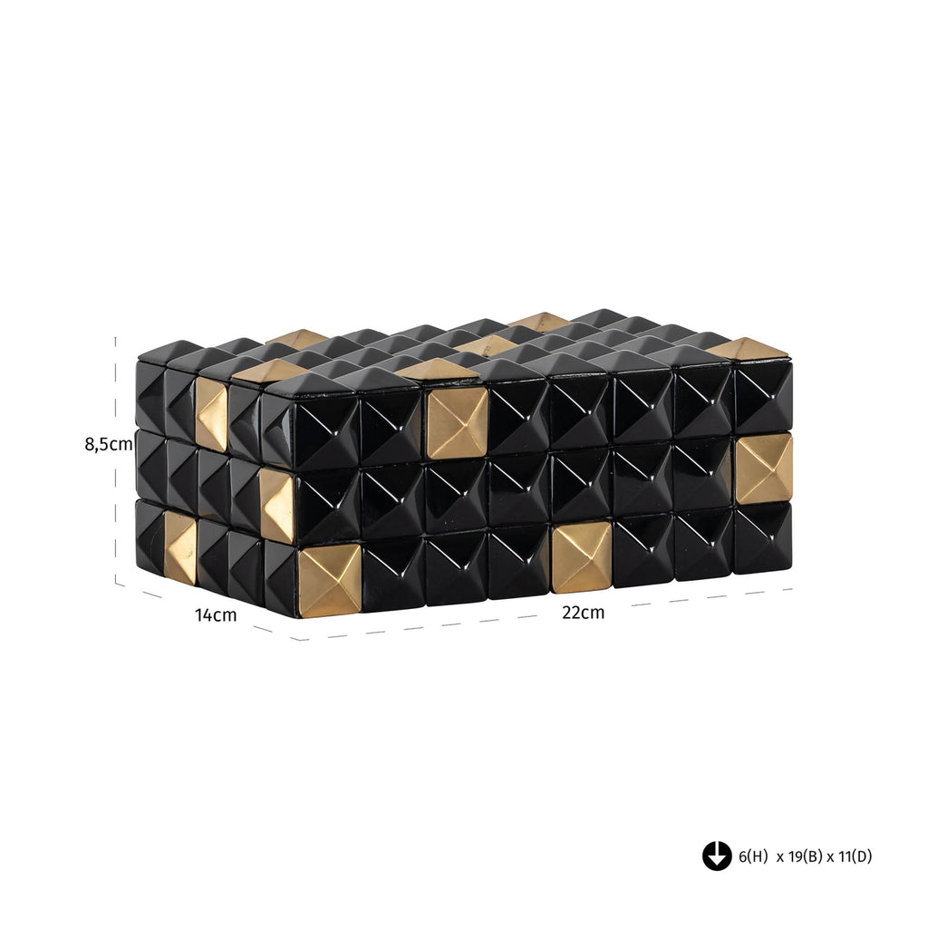 Boîte de rangement Velicia black/gold