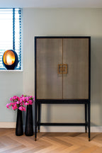 Armoire de rangement Bloomville brass shagreen