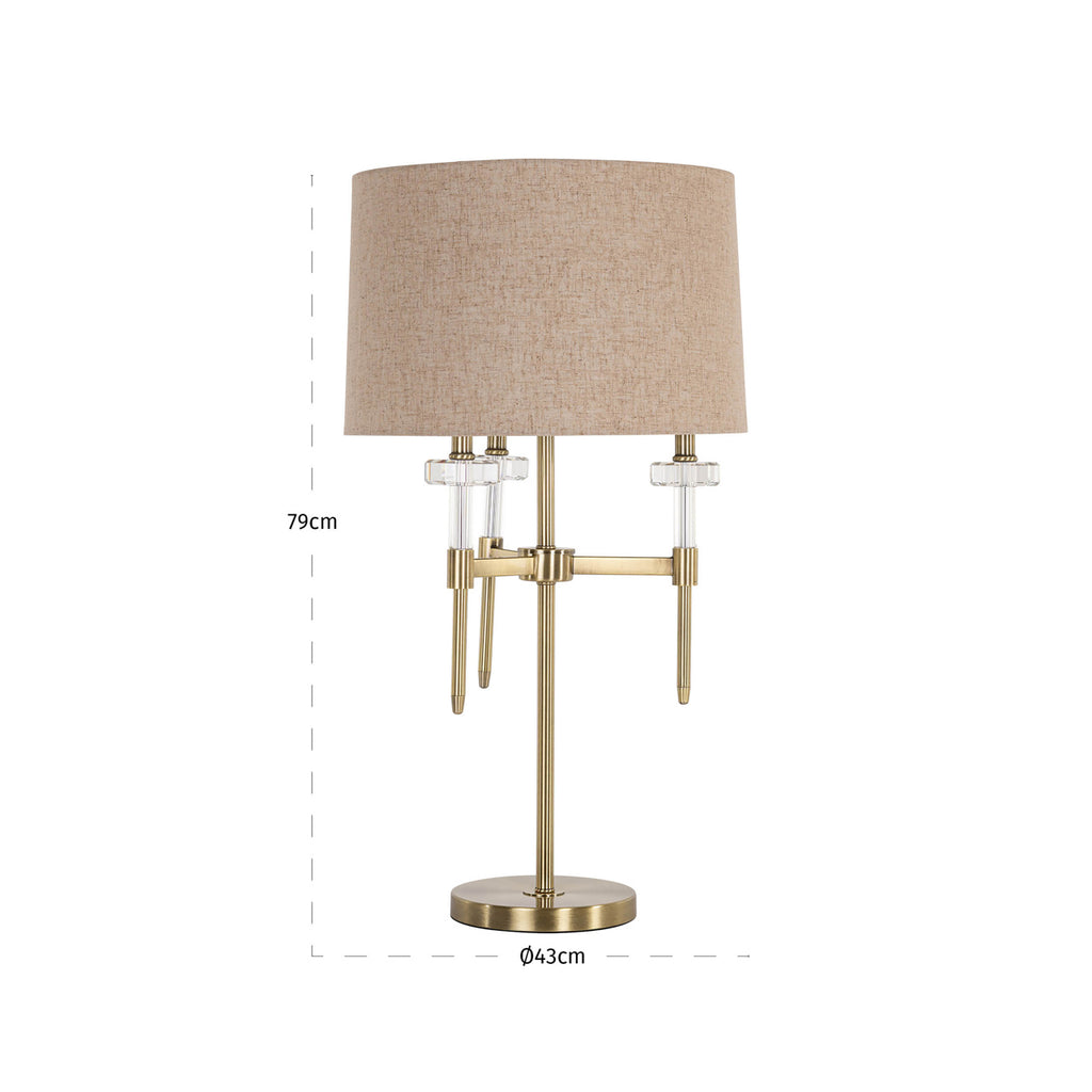 Lampe de table Josie brushed gold