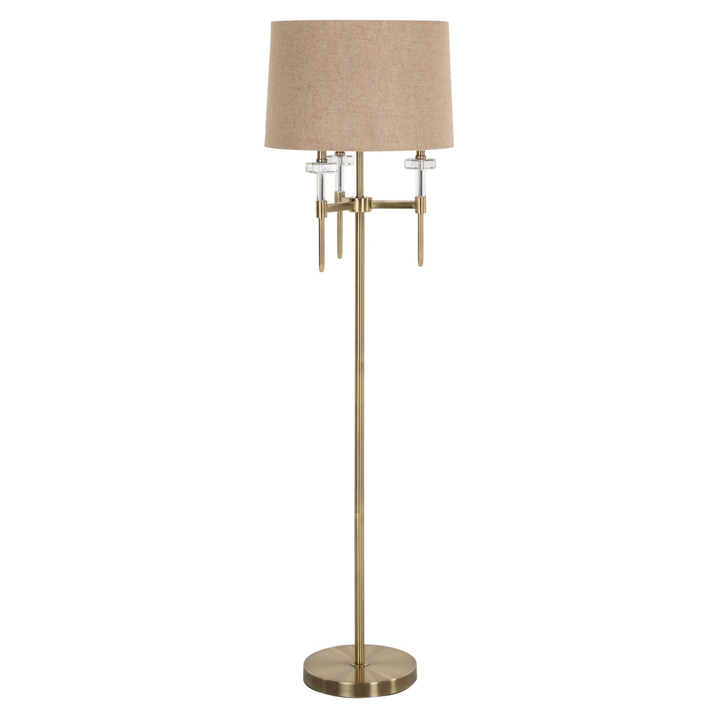 Lampe sur pied Josie brushed gold