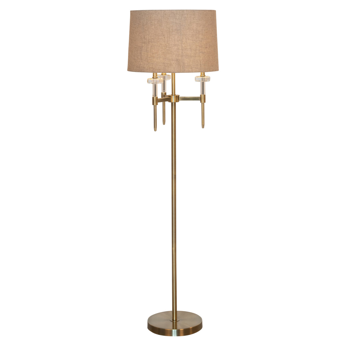 Lampe sur pied Josie brushed gold