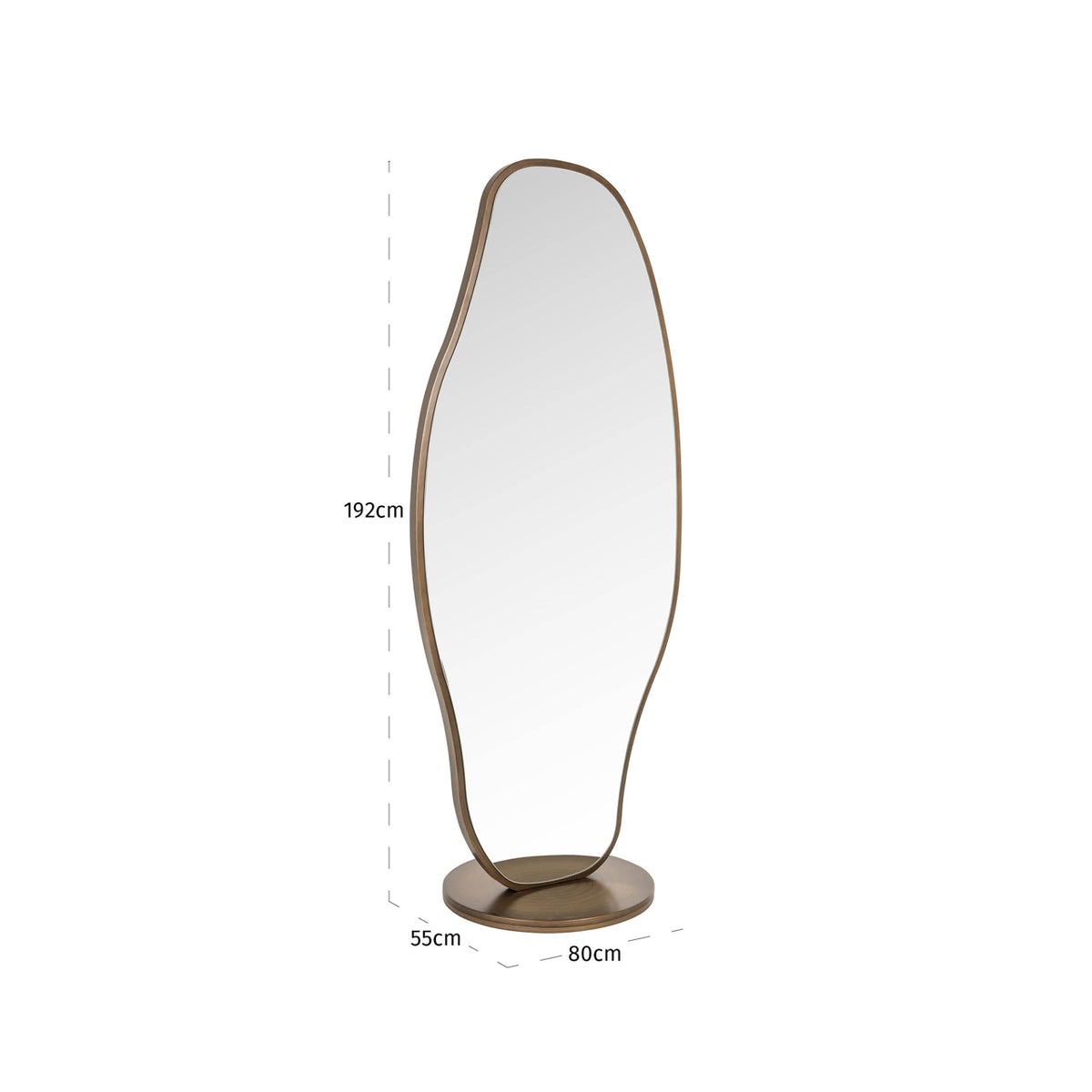 Miroir Jalyce brushed gold