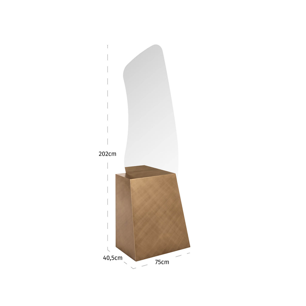 Miroir Mayla brushed gold