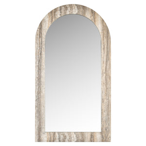 Miroir Calvo grey faux travertine