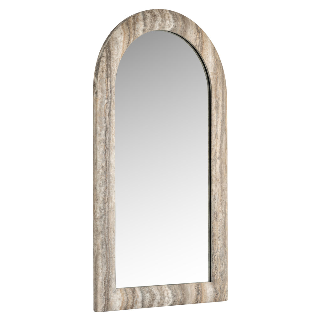 Miroir Calvo grey faux travertine