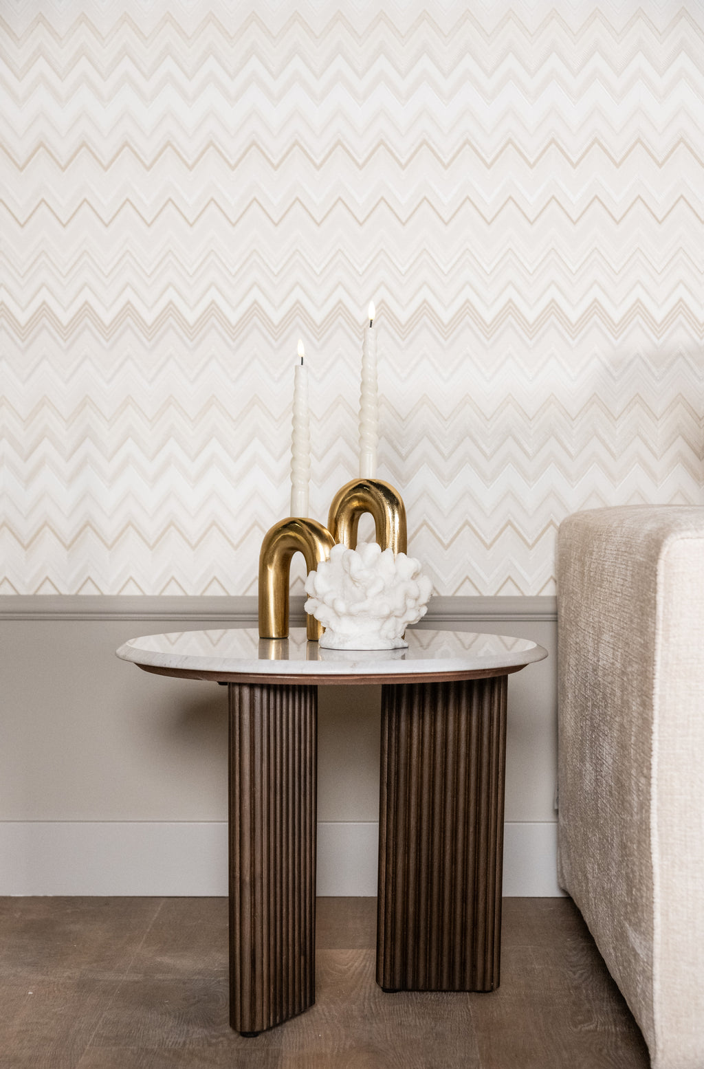 Table d'appoint Mayfield brown 55Ø