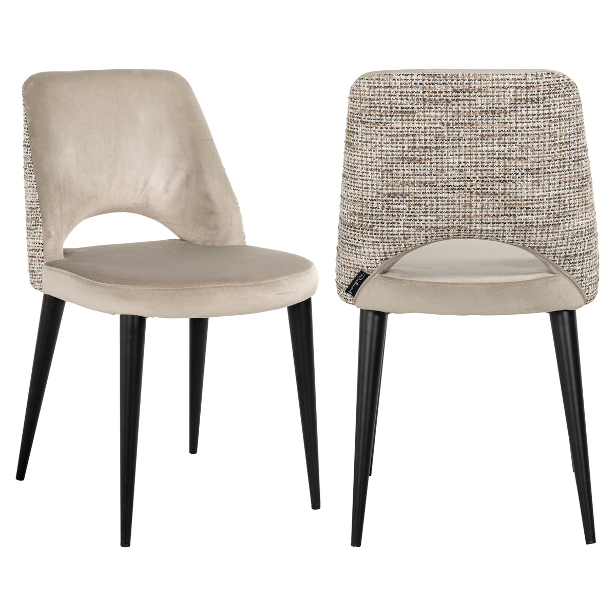 Chaise de salle à manger Tabitha trendy nature fire retardant (Set of 2)