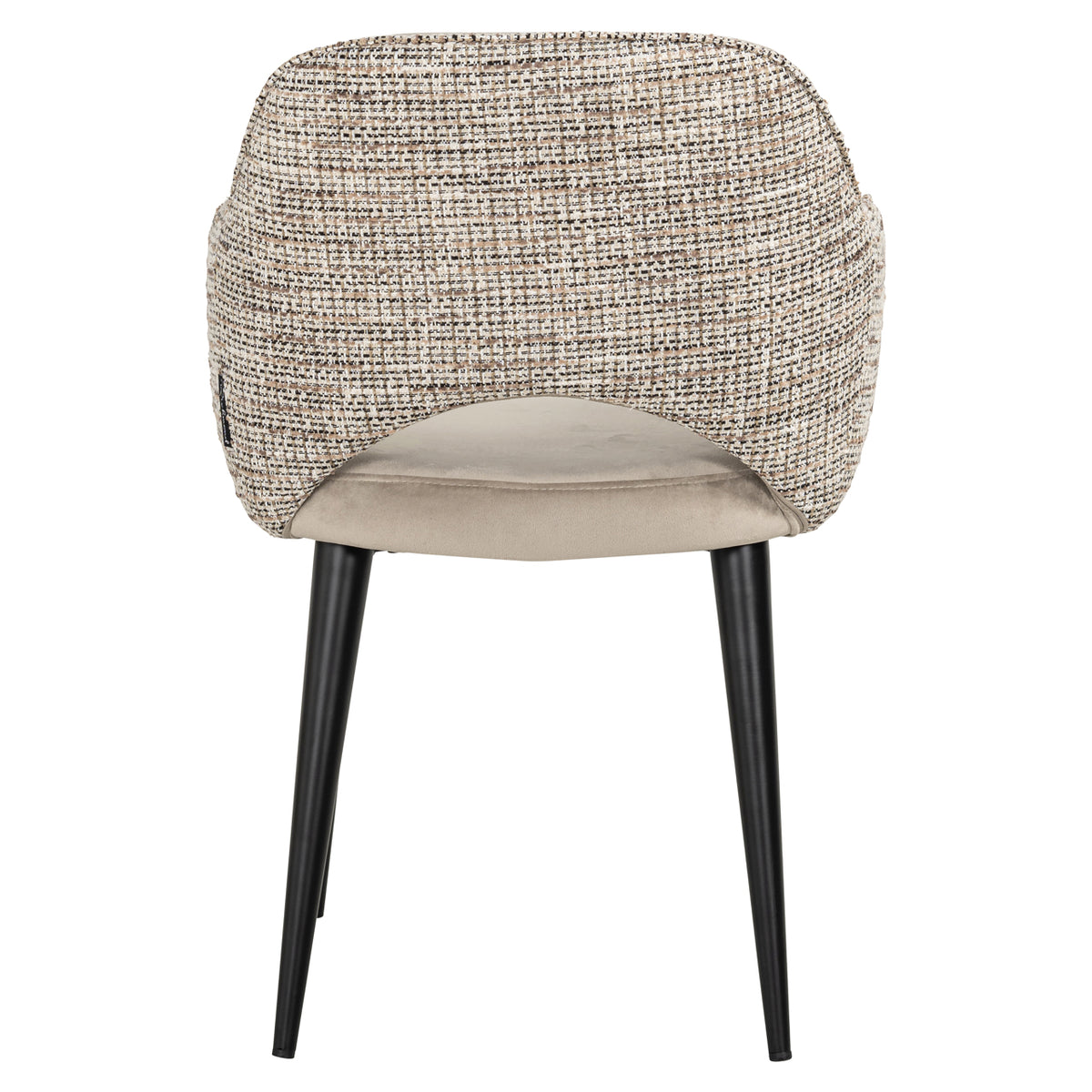 Chaise de salle à manger Giovanna trendy nature / khaki velvet fire retardant