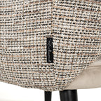 Chaise de salle à manger Giovanna trendy nature / khaki velvet fire retardant