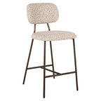 Tabouret de comptoir Xenia beige leopard fire retardant (Set of 2)