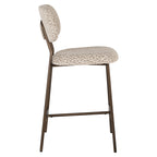 Tabouret de comptoir Xenia beige leopard fire retardant (Set of 2)