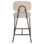Tabouret de comptoir Xenia beige leopard fire retardant (Set of 2)