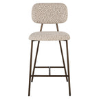 Tabouret de comptoir Xenia beige leopard fire retardant (Set of 2)