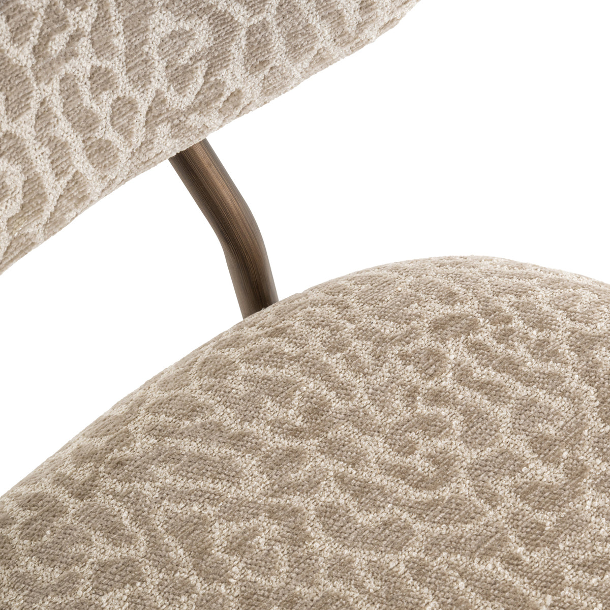 Tabouret de comptoir Xenia beige leopard fire retardant (Set of 2)