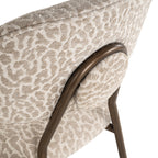 Tabouret de comptoir Xenia beige leopard fire retardant (Set of 2)