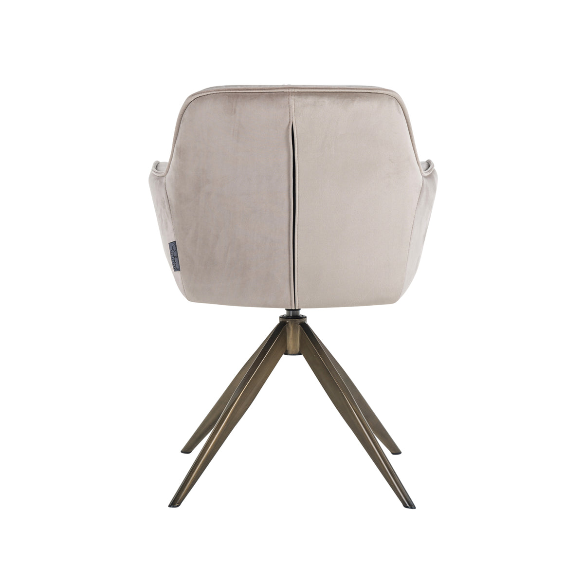 Chaise de salle à manger Aline khaki velvet swivel fire retardant