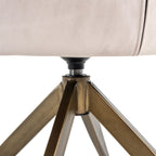 Chaise de salle à manger Aline khaki velvet swivel fire retardant