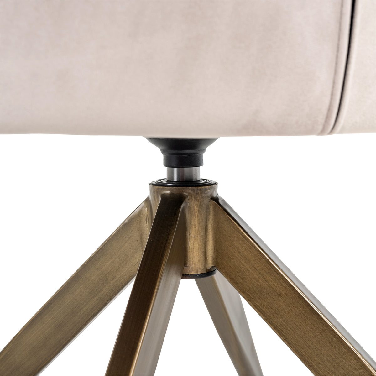 Chaise de salle à manger Aline khaki velvet swivel fire retardant