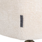 Chaise de salle à manger Aline white chenille swivel fire retardant