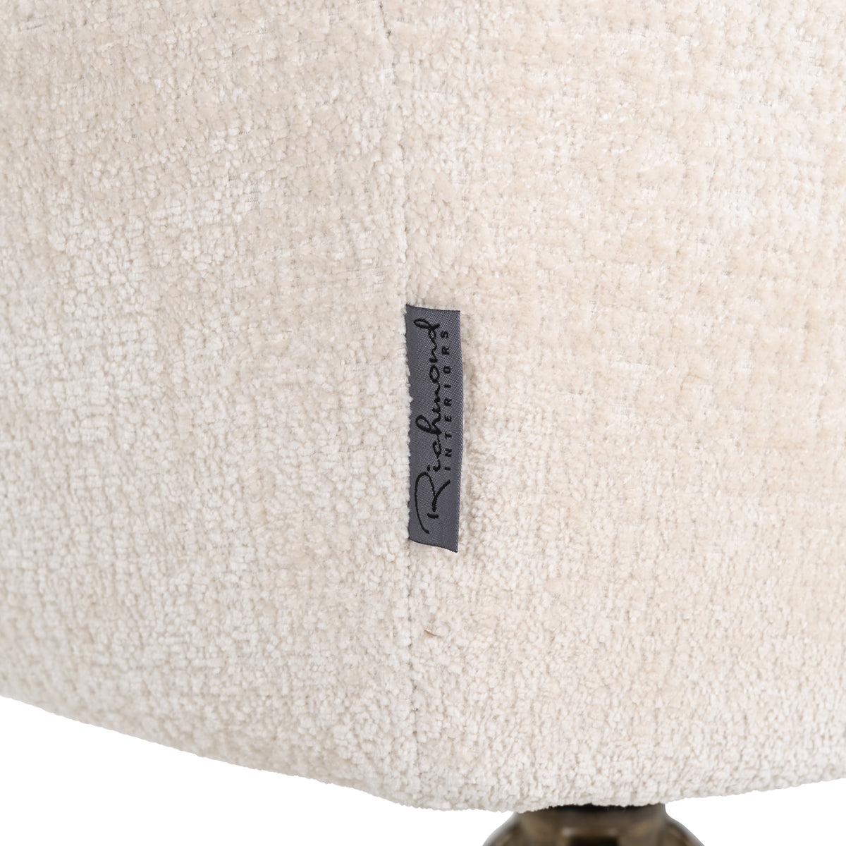 Chaise de salle à manger Aline white chenille swivel fire retardant