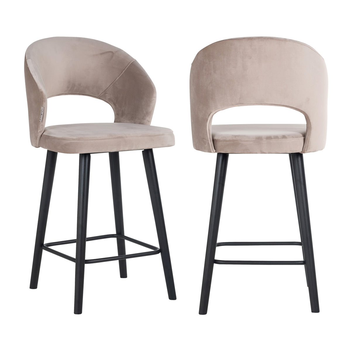Tabouret de comptoir Savoy khaki velvet